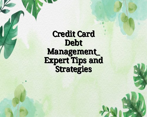 Credit Card Debt Management_ Expert Tips and Strategies