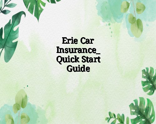 Erie Car Insurance_ Quick Start Guide