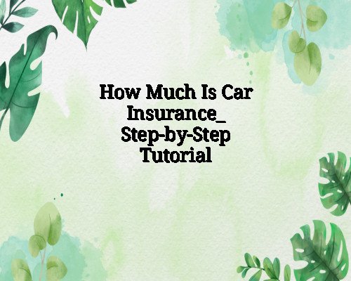 How Much Is Car Insurance_ Step-by-Step Tutorial